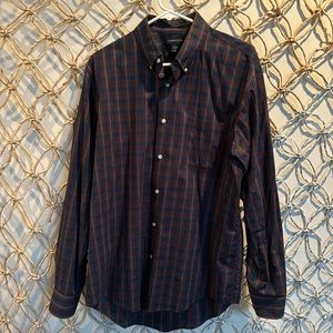 Lands’ End No Iron button down plaid shirt - size Large (16-16.5)